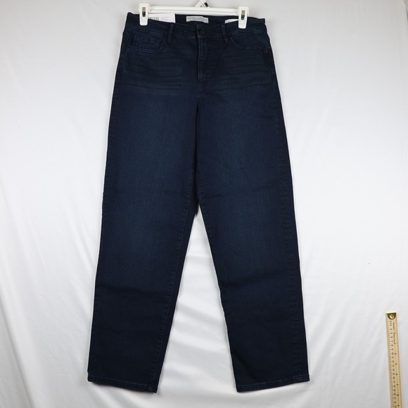 Social Standard Jeans Womens 8 Slim Straight High Rise Stretch Denim Nighthawk - Picture 1 of 16
